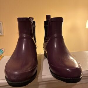 Women's Purple Ankle Rain Boots